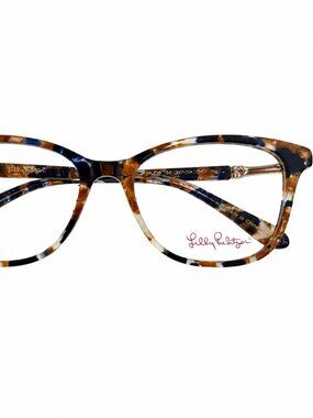 Lilly Pulitzer Willow Eyeglasses Frame Only 51-16-135 SF Clear Acrylic Rectangle